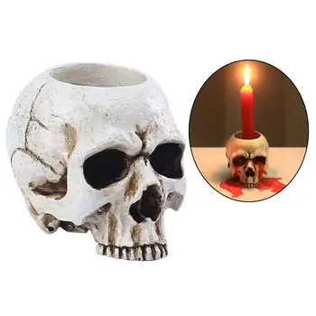 Nutt Kolju Koondamise Küünal Omanik Candelabrum Õhtusöök Kodus Skelett Ornament Skelett Pronksist Skulptuur Jõuluehe