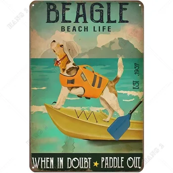 Metallist Märk Beagle Beach Life Maamees Decor Vintage Märk, Kodune Köök, Baar, Kohvik Club Koobas Seina Decor Retro Tina Märk