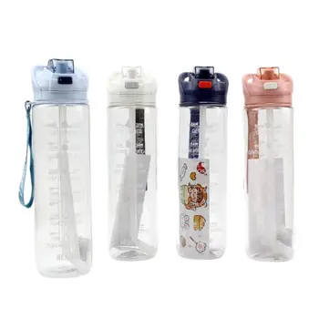 Drinkware Reisi Pudelid Suure Mahutavusega Plastikust Veepudel Plastikust Tassi Joomine Cup Õled Vee Sport Cup Vee Pudel