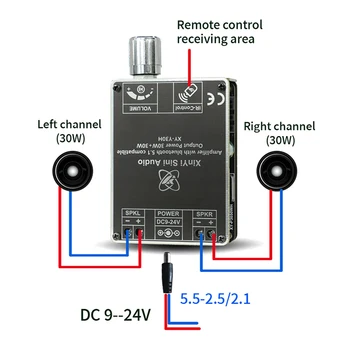 SM 9-24V Bluetooth 5.1 TPA3118 D2 Digitaalne Võimendi Stereo Juhatuse kodukino 30W*2 Võimendid VÕIMENDI Remote Control