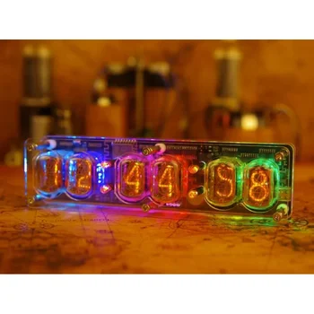 RGB-6 numbrit-12 Nixie Kuma Toru Kell 12 LED Backlight WIFI automaatse kalibreerimise Ajal C-Tüüpi 5V