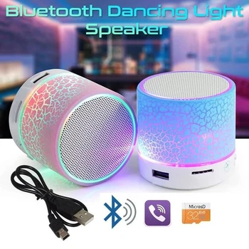 Mini Bluetooth Kõlar Juhtmeta Valjuhääldi Crack LED TF Kaart USB-Subwoofer, Kaasaskantav MP3 Muusika Heli Veerus PC-Mobile Telefon