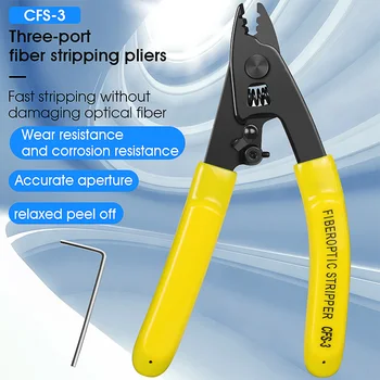 Kolme-port Fiber Optiline Strippar Tangid CFS-3 Wire Strippers jaoks FTTH Vahendid Optika Eemaldamine Plier Tööriist