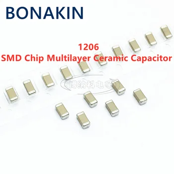 50TK 1206 120NF 50V 100V 250V 124K 10% X7R 3216 SMD Chip Mitmekihiliste Keraamiliste Kondensaatorite