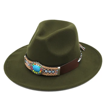 Mistdawn Lääne-Villa Segu Fedora Müts Panama Müts Gangster Jazz ühise Põllumajanduspoliitika Kostüüm w/ Jutustama Puuvill Nahast Vöö