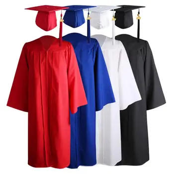 Solid Color Lõpetamise Kleit värvi pidav Foto Rekvisiidid rebenemiskindlast 2023 keskkooli Bakalaureuse Akadeemilise Kleit