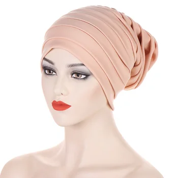 KepaHoo Uus Candy Värvi, Plisseeritud Turban Ühise Põllumajanduspoliitika Naiste Komme, Daamid Juht Wrapid Moslemi Hijab Bonnets Mood Peakatted