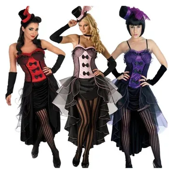 Halloween Pool Burleski Kostüüm Sedaan Tüdruk Fancy Dress Naiste Kostüüm Kostüüm Tants Mustkunstnik Riided Top Seelik Müts, Kindad