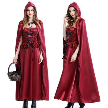TASUTA KOHALETOIMETAMINE Deluxe Little Red Riding Hood Daamid Kostüüm Kostüüm Womans Komplekt