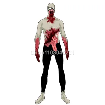 Halloween zombie zombie õudus kostüüm kogu keha sobiks naha sobiks cosplay jube zombie kostüüm
