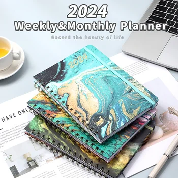 2024 A5 Planeerija Loovust Sülearvuti Notepad Nädala Planner Päevakava Sõiduplaanid Stationery Office Koolitarbed