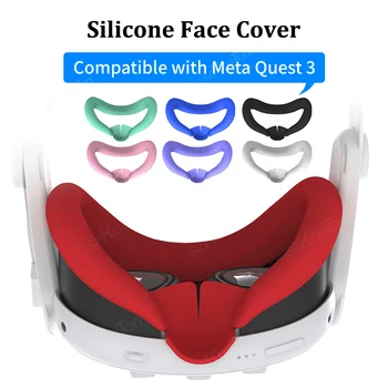 VR Nägu Katta Meta Quest 3 Silikoon Silma Mask, Higi ja Tolmu Hülgav Vahetatav Silikoon Nägu Pad Quest 3 VR Accessoies