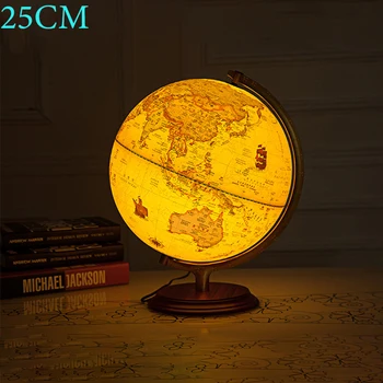 20/25cm Retro LED Maailma Maa Maailma Kaart 360 Kraadi Pöörlevad Maailma Geograafia Kaart Kõik inglise keeles Laua Kaunistamiseks Tabel Lamp