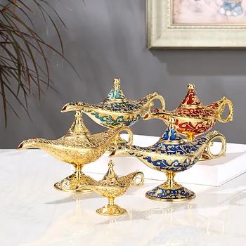 10 Värvi Aladdin Home Decor Antiik Stiilis Muinasjutt Magic Lambid Tee Pot Genie Lamp, Vintage Retro Mänguasjad Magic Lastele Kingitused
