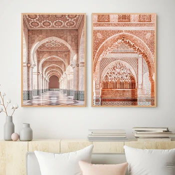 Maroko Ukse Vintage Plakatid ja Pildid Seina Pilte Islami Arhitektuuri Seina Art-Pildid Lõuendile Maali elutuba Decor
