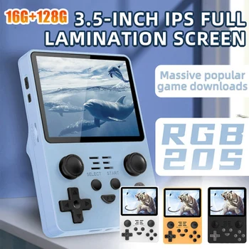 RGB20S Retro Mäng Konsooli 16G+128G 3,5-Tolline IPS Ekraan Pihuarvutite Video Mängu Konsool Avatud Lähtekoodiga Süsteem