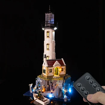 RC-LED Light Komplekt LEGO 21335 Motoriseeritud Tuletorni Hoonete Plokid, Tellised Mänguasi（Ainult LED Valgus，Ilma Plokid Mudel）