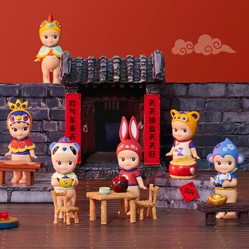Sonny Angel Mini Arvandmed Chinoiserie-Seeria Pime Kast, Auto Kaunistamiseks Anime Toy Loomade Mudel Mänguasi Ornament Üllatus Mystery Box