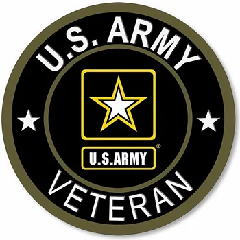 Auto Acesssories Auto Acesssories Vinüül 6.1/15.5 cm Ring USA Armee Veteran Decal Ring USA Armee Decal Väljas Vinüül Decal C