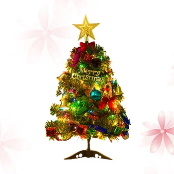 50cm Kunstlik Jõulupuu LED Mitmevärviline Valgustus Puhkus Akna Dekoratsioonid Komplekt