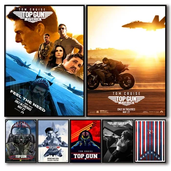 2022 Klassikaline Filmis Top Gun: Maverick Kaasaegse Filmi Plakat Kodu Elutoa Seina Decor Kõrge Kvaliteediga Lõuend Print Frameless Seinamaaling
