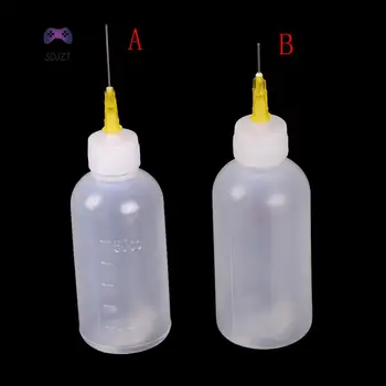 1tk Multifunktsionaalne DIY Mudeli Tegemine 50ml Plastikust Serveerimiseks Pudel koos Süstlaga Liimi, Nõela Alkoholi Värvi Pudel
