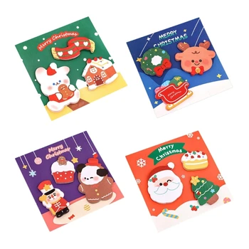 Y1UB Cartoon Mini Märkmete Jõulud Märkmed Paberi 20 Sheets/Pad Meelespea Kalender, Planeerija, Notebook, Külmkapp, Arvuti