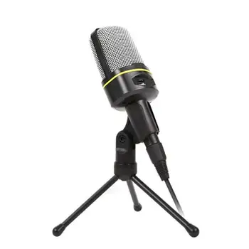 Kaasaskantav Kondensaator Mikrofon Professionaalne Rekord Mikrofoni 3,5 mm Pistik ja Statiivi Mängude Streaming Studio YouTube ' i Video Micro