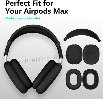 Luksus Silikooni Puhul AirPods Max Juhtmeta Bluetooth-Kõrvaklapp Tarvikud, 3 in 1 Kõrvaklappide Kaitsmega Katta Õhu Kaunad Max