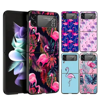 Samsung Galaxy Z Flip 3 4 5G Raske Must Kokkuklapitavad PC Telefoni Juhul Punane Roosa Flamingo Samsung Z Flip3 tagakaas Kaitsta Kest