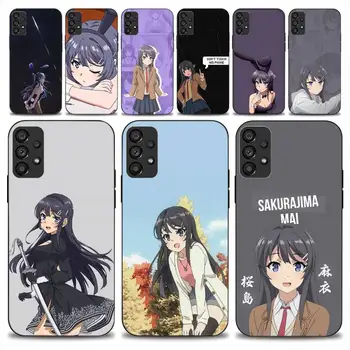 RUICHI Sakurajima Mai Anime Telefon Case For Samsung Galaxy A51 A71 A13 A73 S23 A52 A53 5G Pehme Kate