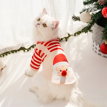 Koera Riided Santa Claus Pet Kostüüm Sügisel ja Talvel, Teddy Bichon Corgi Kass Pet Riided Tarvikud